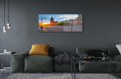 Acrylic print Gdansk old town sunrise
