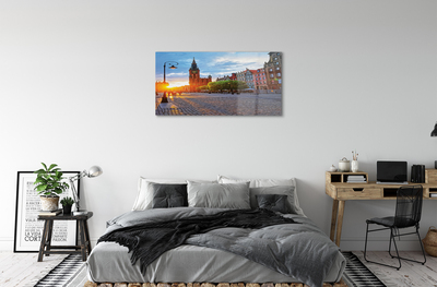 Acrylic print Gdansk old town sunrise