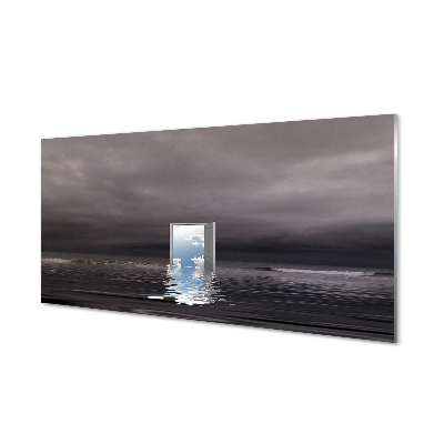 Acrylic print Door sky sea