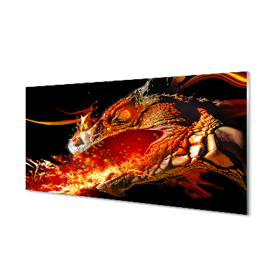 Acrylic print Fire-breathing dragon