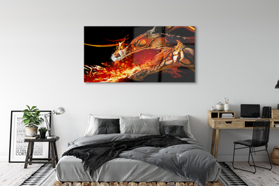Acrylic print Fire-breathing dragon