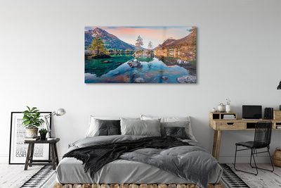 Acrylic print Autumn lake mountain germany