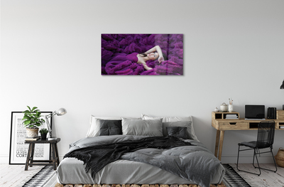 Acrylic print Purple woman