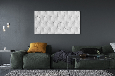 Acrylic print 3d hexagons