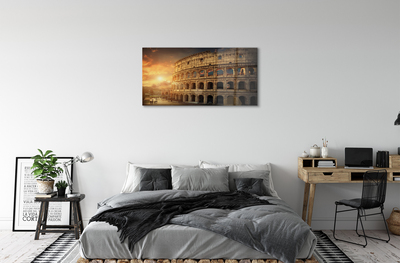 Acrylic print Sunset rome colosseum