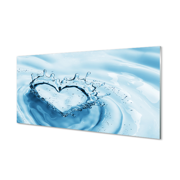 Acrylic print Water drops heart