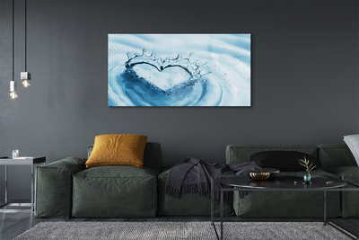 Acrylic print Water drops heart