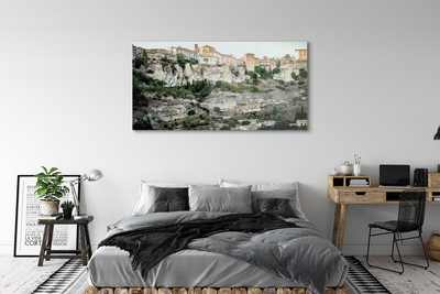 Acrylic print Spain mountains city trees