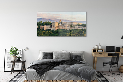 Acrylic print Spain castle mountain forest