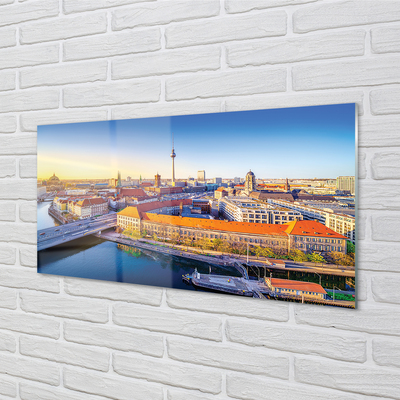 Acrylic print Berlin river bridges