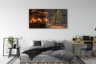 Acrylic print Christmas decorations fireplace gifts