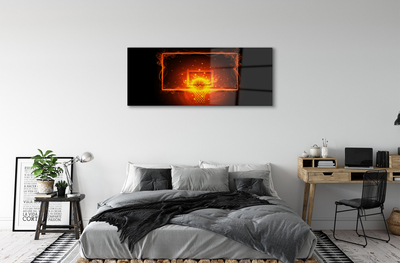 Acrylic print Flaming basketball