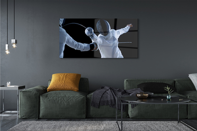 Acrylic print People in white