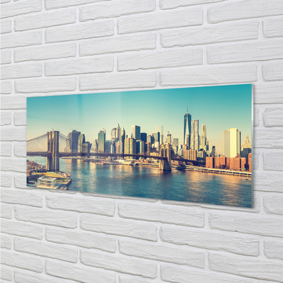 Acrylic print Panorama river bridge