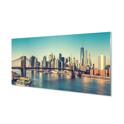 Acrylic print Panorama river bridge