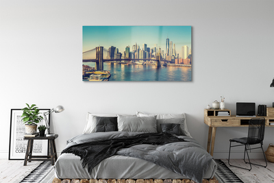 Acrylic print Panorama river bridge