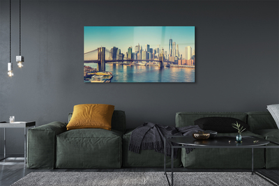 Acrylic print Panorama river bridge