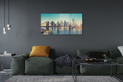 Acrylic print Panorama river bridge