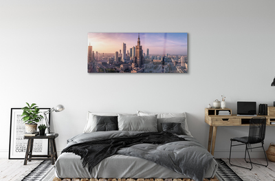 Acrylic print Sunrise panorama of warsaw