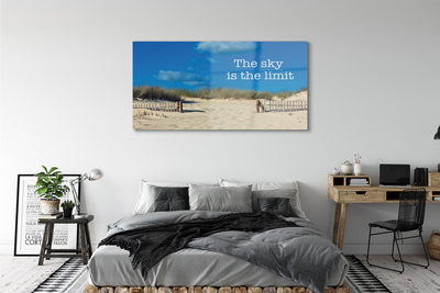 Acrylic print Beach channel sky