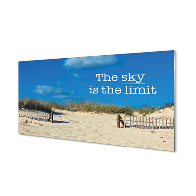 Acrylic print Beach channel sky