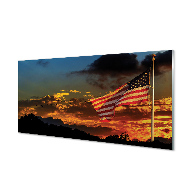 Acrylic print United states flag