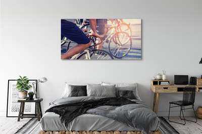 Acrylic print Cyclists