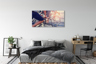 Acrylic print Cyclists