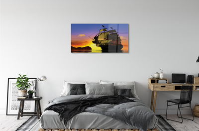 Acrylic print Sky sea ship