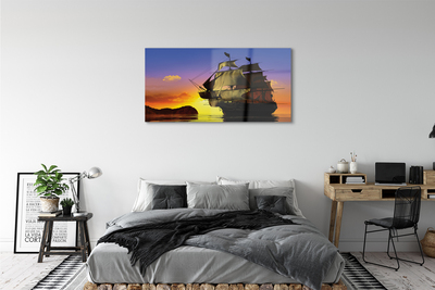 Acrylic print Sky sea ship
