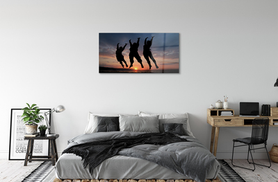 Acrylic print People clouds west