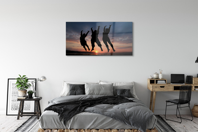 Acrylic print People clouds west