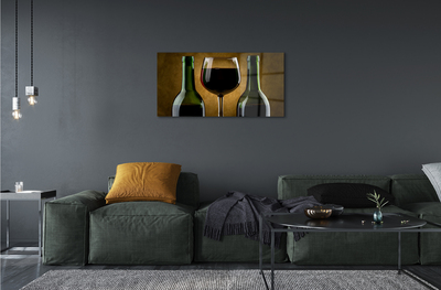 Acrylic print 2 wine glass bottles
