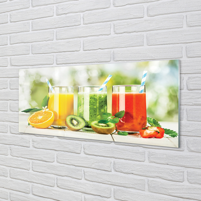Acrylic print Cocktails erdbeerkiwi