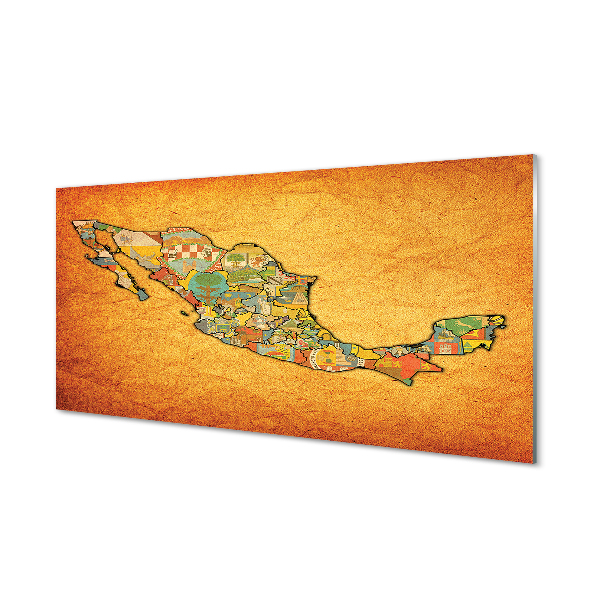 Acrylic print Colored map