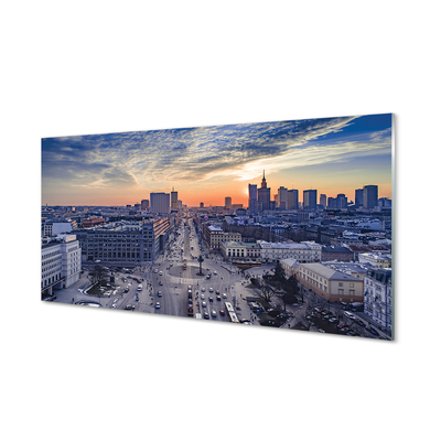 Acrylic print Warsaw sunset
