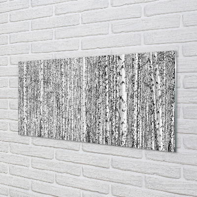 Acrylic print Black and white forest