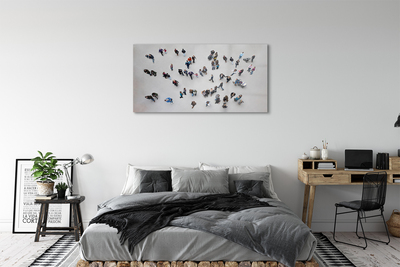 Acrylic print People, birds fly