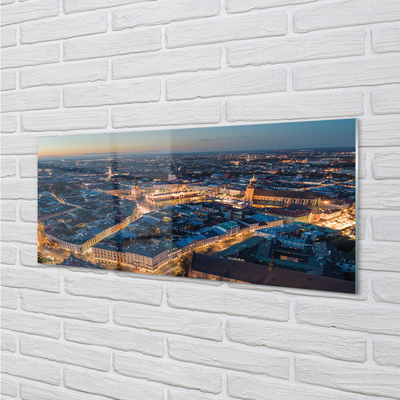 Acrylic print Night panorama krakow