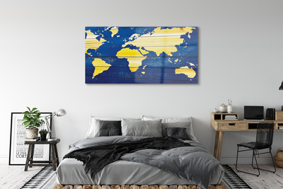 Acrylic print Map of blue signs