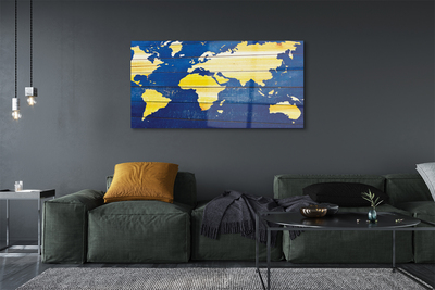 Acrylic print Map of blue signs