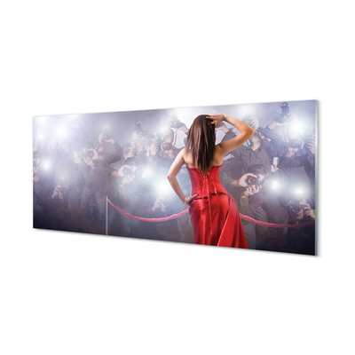 Acrylic print People women red dress