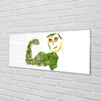 Acrylic print Character with vegetables