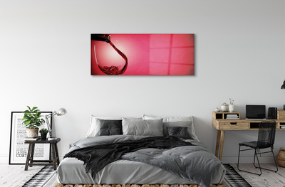 Acrylic print Red glass background on the left side