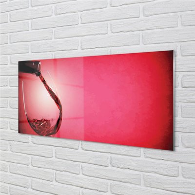 Acrylic print Red glass background on the left side