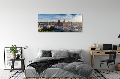 Acrylic print Church gdansk panorama