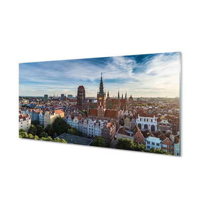 Acrylic print Church gdansk panorama
