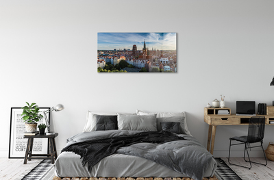 Acrylic print Church gdansk panorama