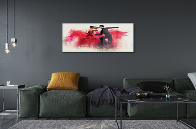 Acrylic print Red smoke people