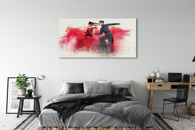 Acrylic print Red smoke people